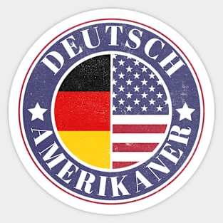 Deutch-Amerikaner - German American Badge - Germany Flag Sticker